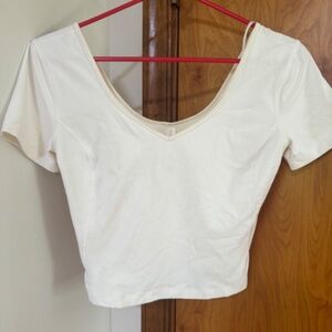 lululemon athletic shirt cropped